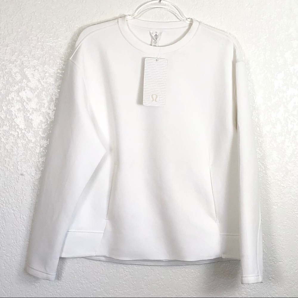 NWT Lululemon white Embrace the Space Crew sz. 12